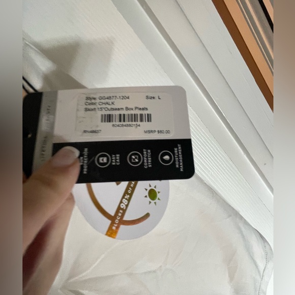 NWT: TAIL WHITE LABLE White Mini Skort Size Large UPF 50 - Picture 6 of 8